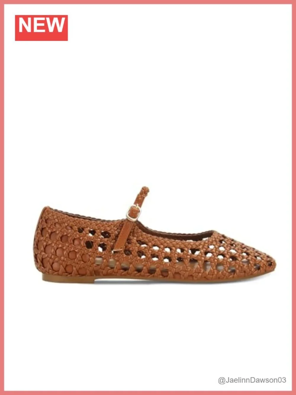 Woven Mesh Ballet Flats Women Round Toe Mary Jane Buckle Strap Comfortable